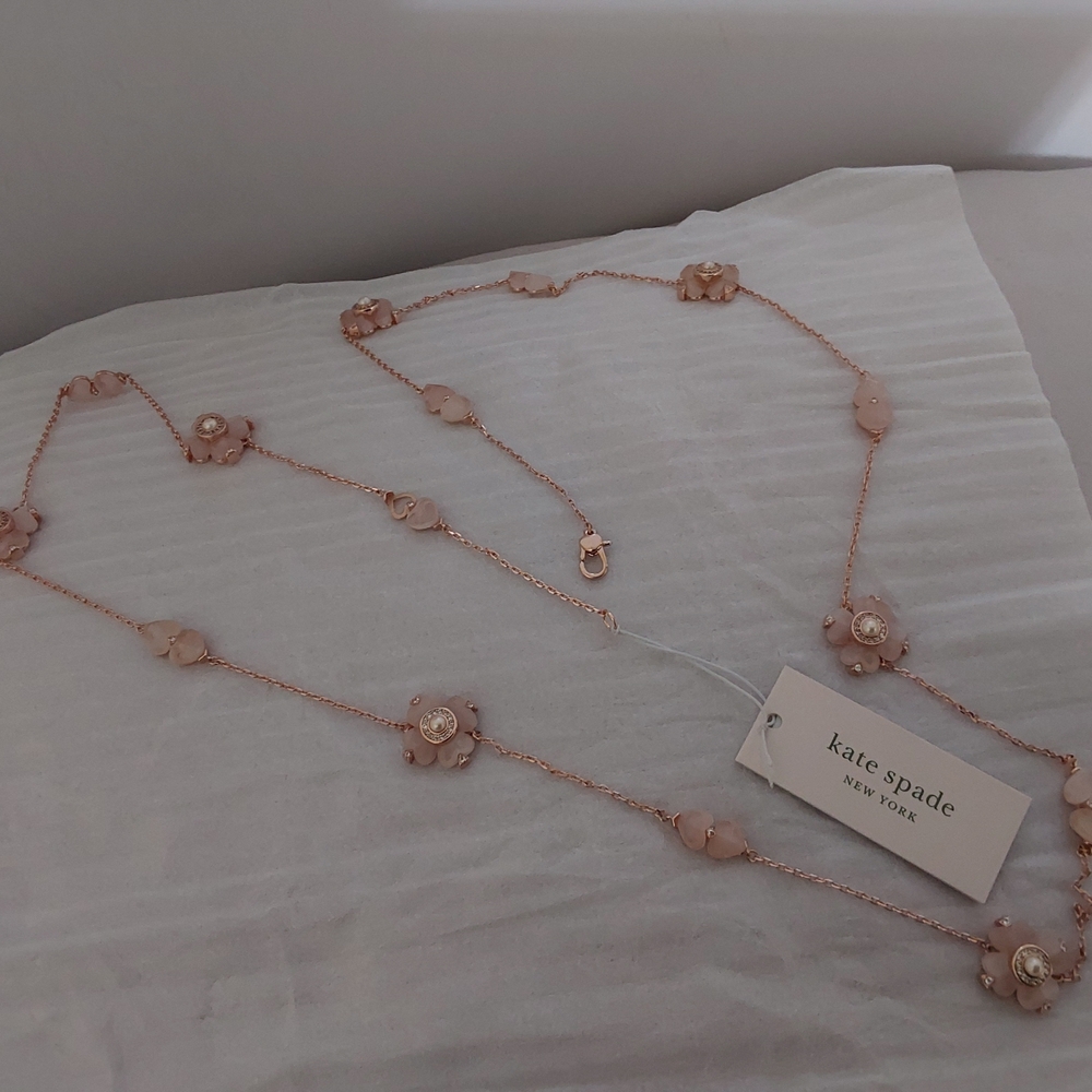 kate spade Rose Gold Floral - Bundle Of 3 (38"Necklace -